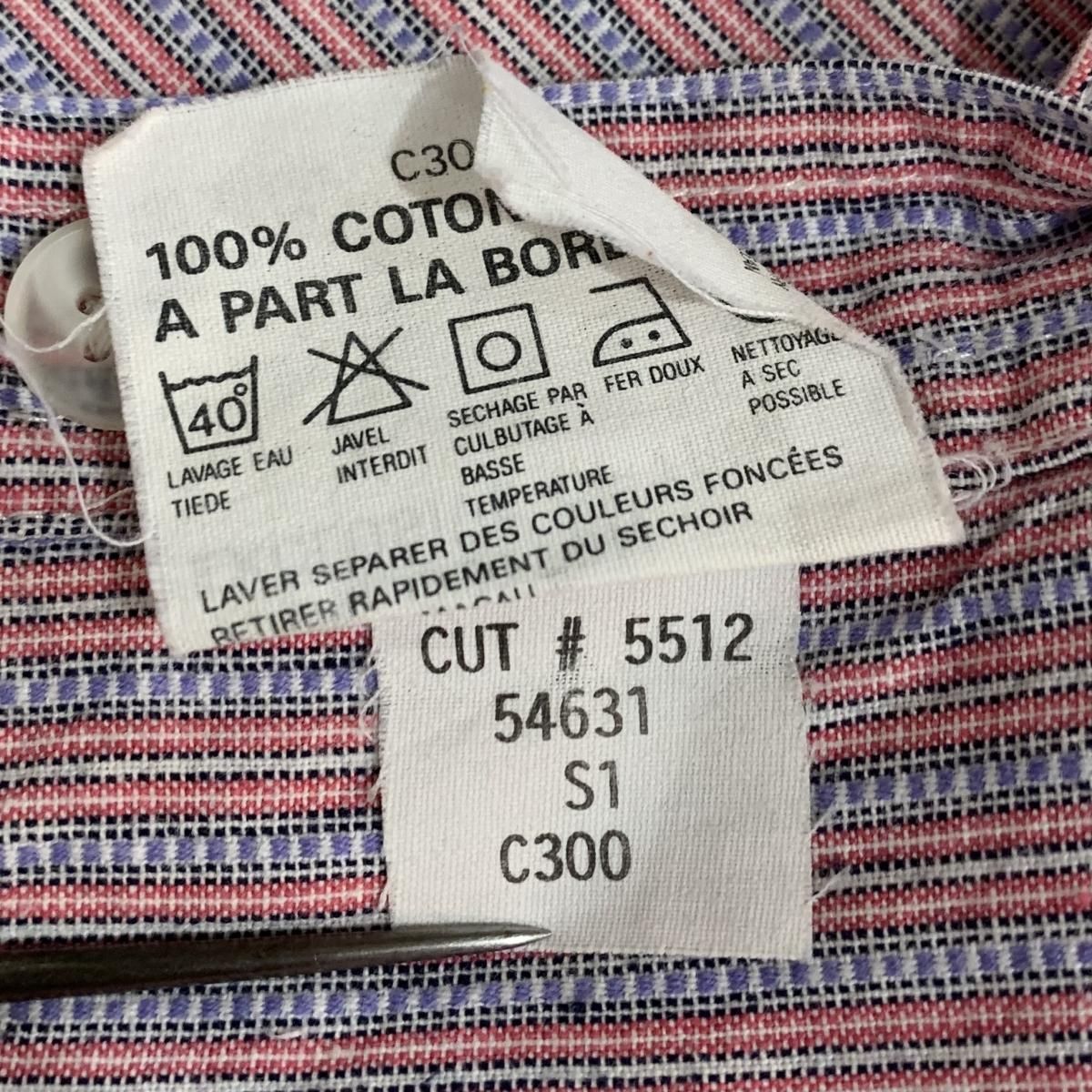91年製 patagonia Cotton Stripe S/S Shirt ピンク青 XL 90s 白 91年製 patagonia Cotton Stripe S/S Shirt ピンク青 XL 90s 白