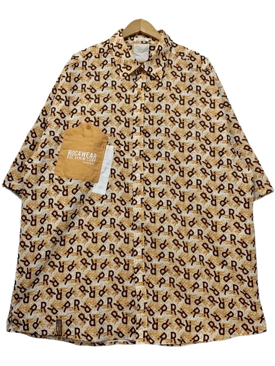 00s ROCA WEAR Polyester S/S Shirt 茶 2XL ロカウェア 半袖