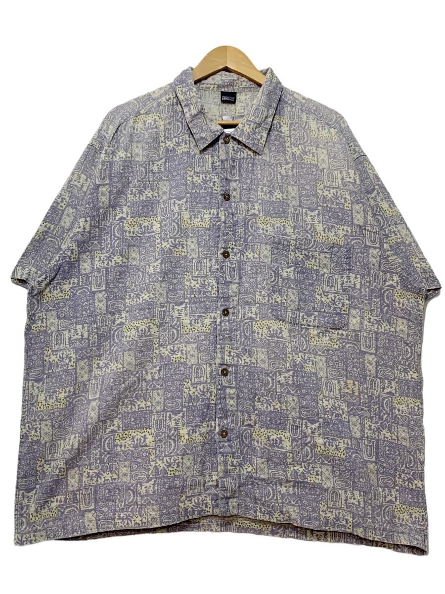 95年製 patagonia A/C Print Shirt Fish Hunt 薄青 XL 90s パタゴニア ACシャツ フィッシュハント柄  総柄 ヘロンブルー 53072 S5 1995 - NEWJOKE ONLINE STORE