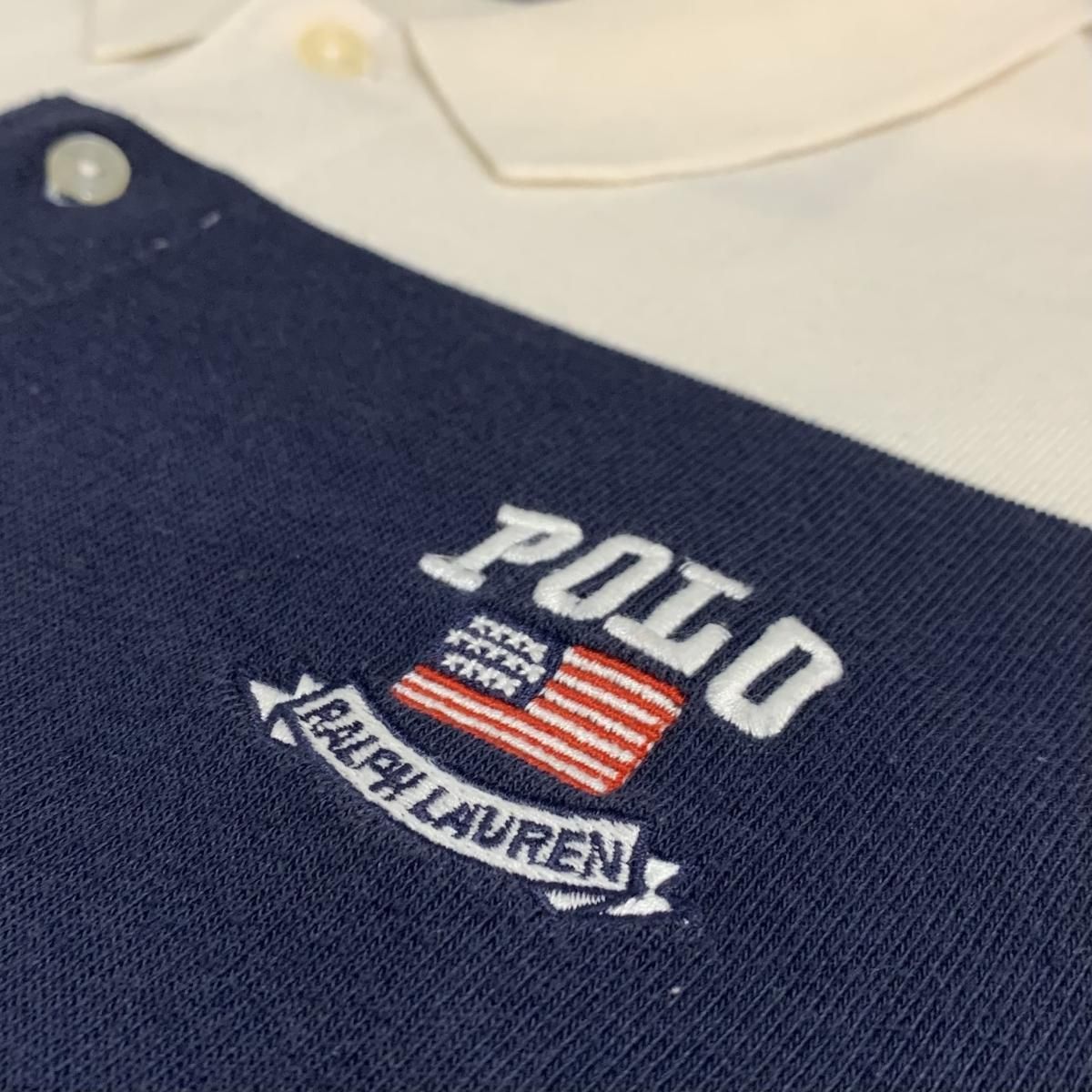 Polo by Ralph Lauren 90s ポロシャツ マルチボーダー 90s ポロ ラルフローレン マルチボーダー コットン 鹿の子 長袖