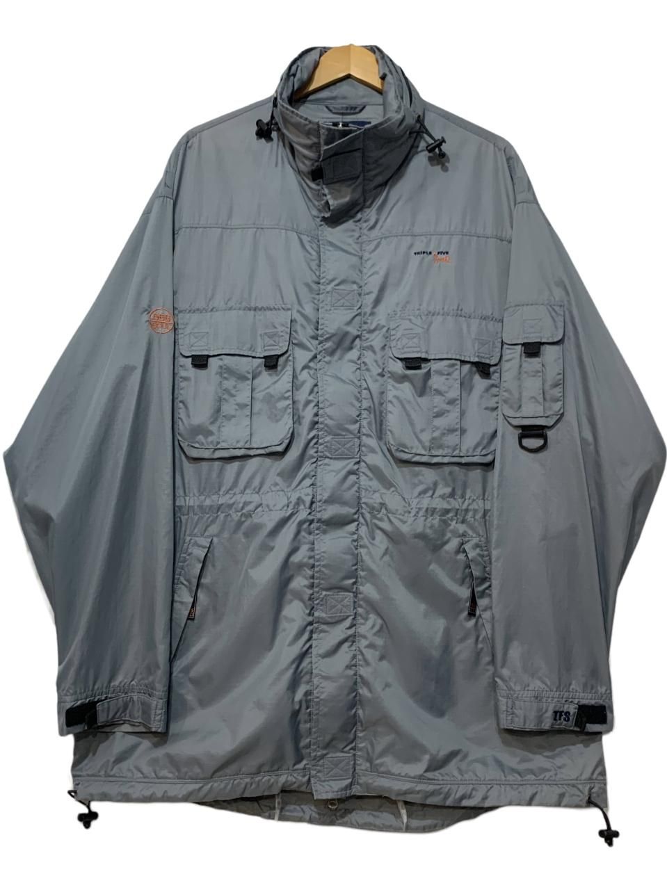 00s TRIPLE FIVE SOUL Nylon Jacket 灰 XL トリプルファイブソウル ナイロンジャケット ヒップホップ グレー 古着  - NEWJOKE ONLINE STORE