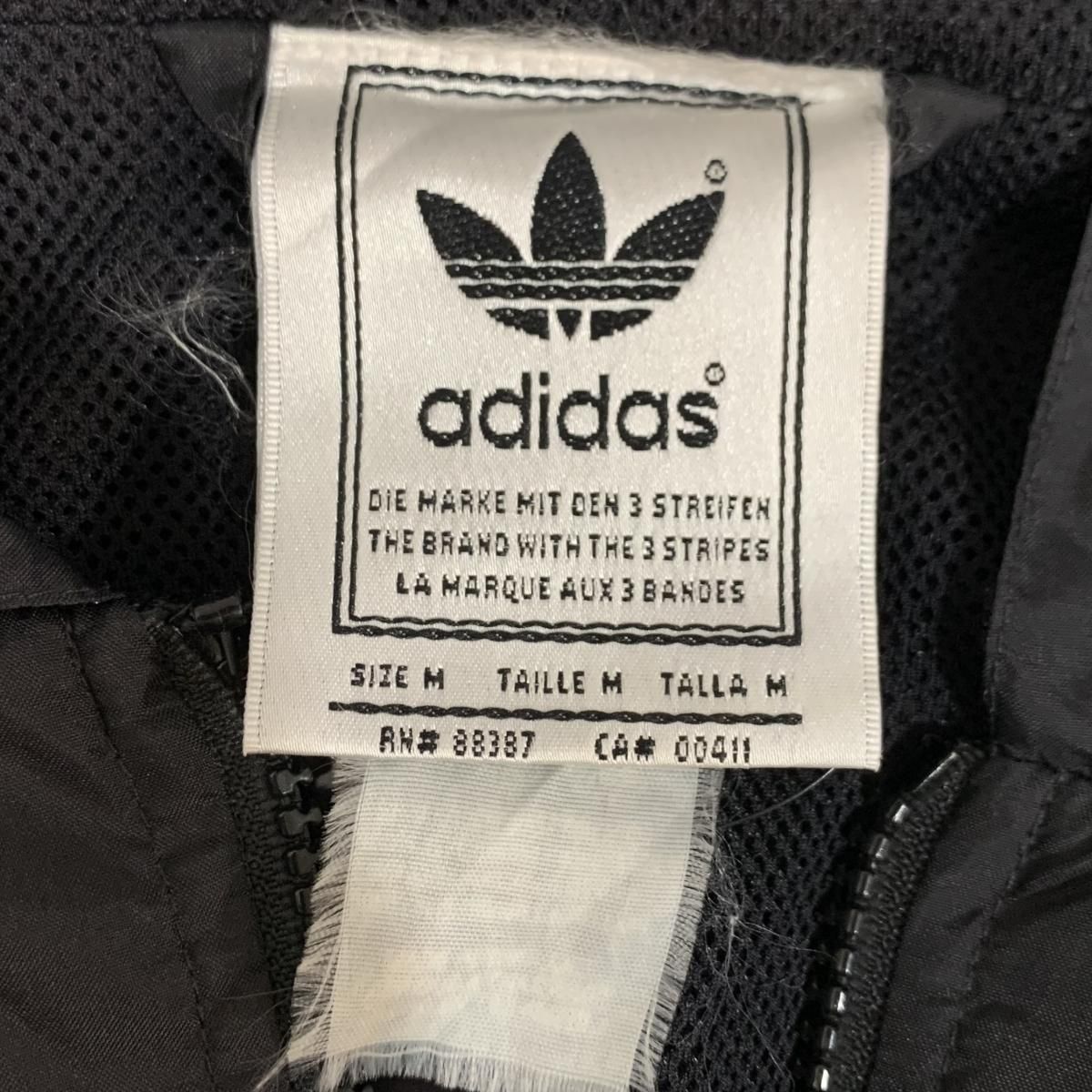 90s adidas Nylon Anorak Parka 黒 M アディダス アノラック