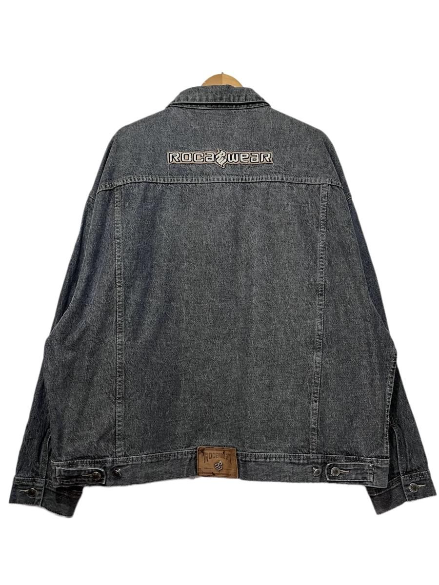 00s ROCA WEAR Zip-Up Black Denim Jacket 黒 XXXL ロカウェア 00s ROCA WEAR Zip-Up Black Denim Jacket 黒 XXXL ロカウェア