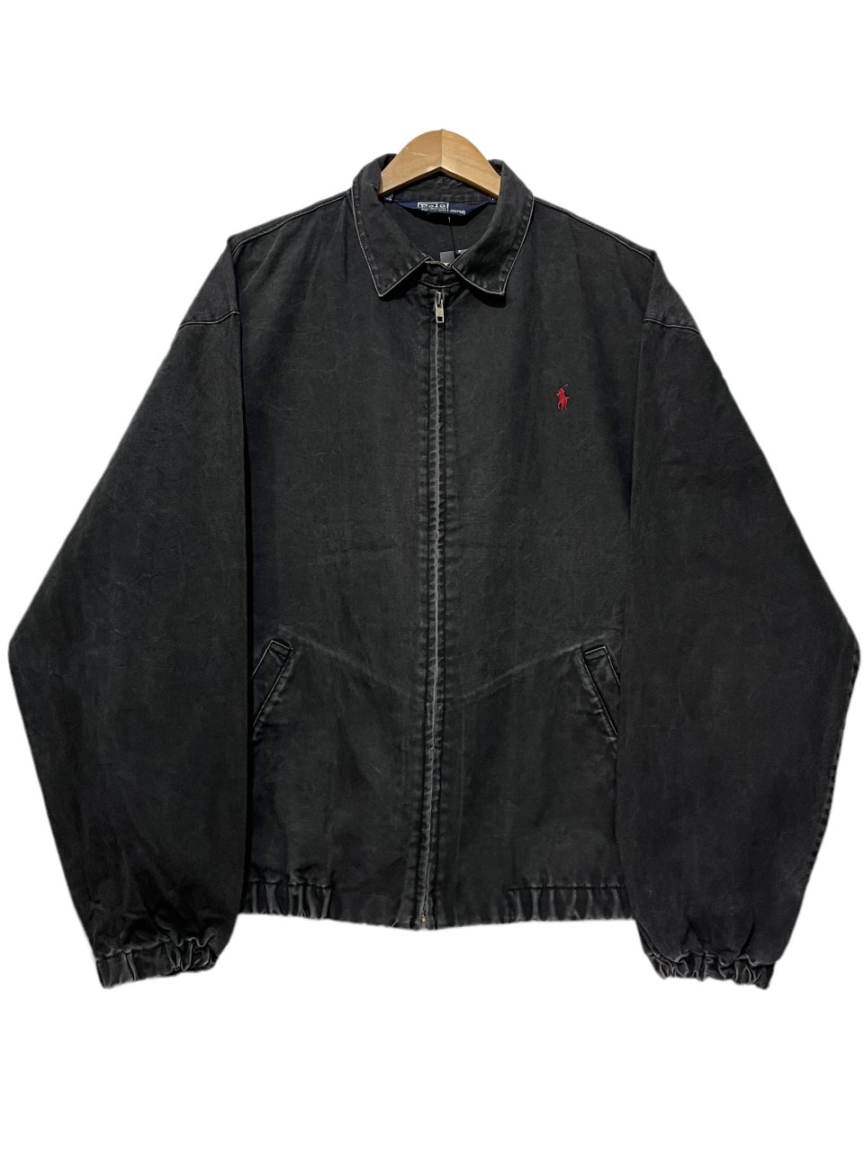 90s Polo Ralph Lauren Black Denim Drizzler Jacket 黒 L ポロラルフ 