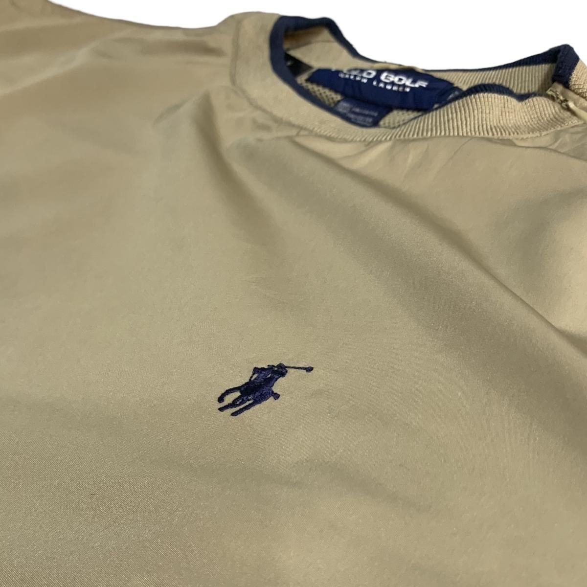 90s POLO GOLF Crew-Neck Nylon Pullover Jacket カーキ L 90s POLO GOLF Crew-Neck Nylon Pullover Jacket カーキ L