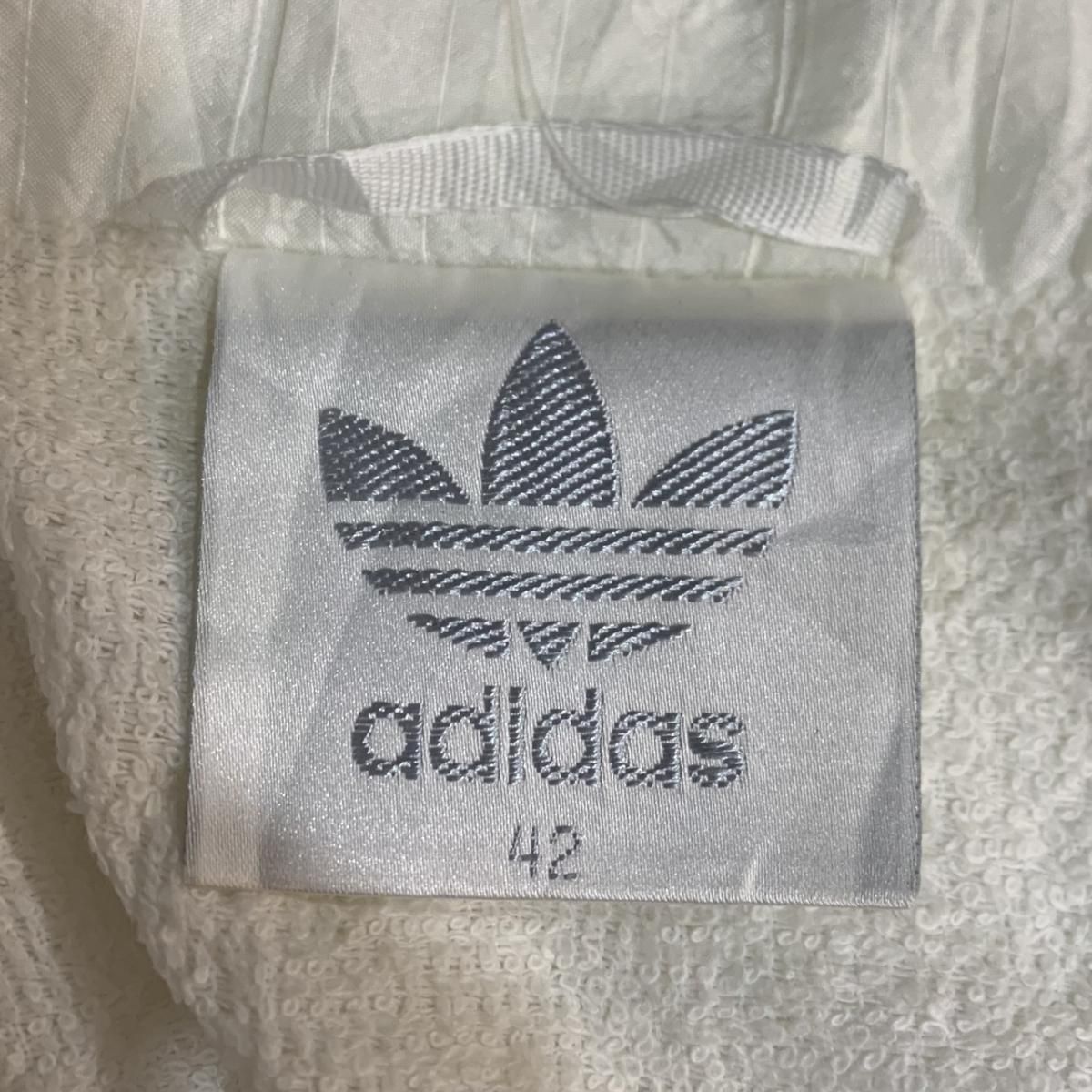 90s adidas Rip-Stop Nylon Jacket 白 L アディダス ナイロン 90s adidas Rip-Stop Nylon Jacket 白 L アディダス ナイロン