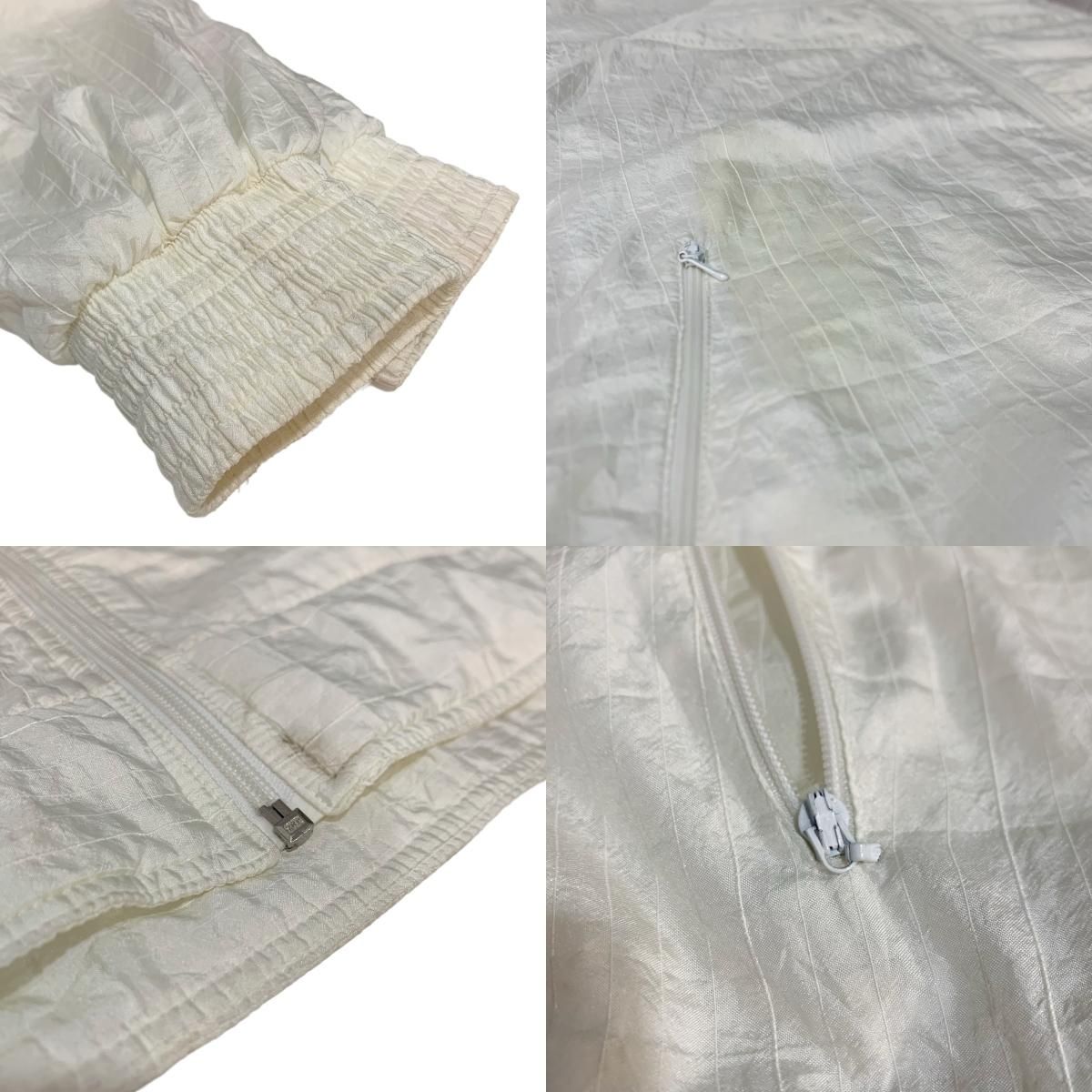 90s adidas Rip-Stop Nylon Jacket 白 L アディダス ナイロン