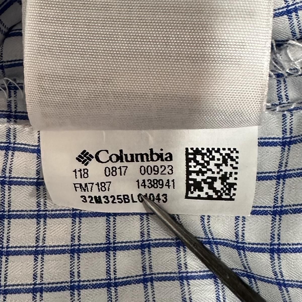 Columbia PFG Check L/S Fishing Shirt 青白 L コロンビア Columbia PFG Check L/S Fishing Shirt 青白 L コロンビア