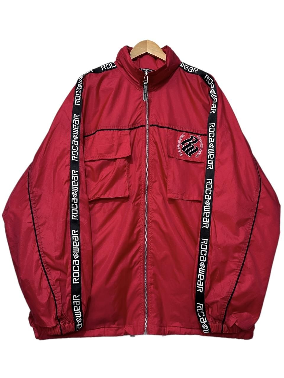 00s ROCA WEAR Rip-Stop Nylon Jacket 赤 L ロカウェア ナイロン