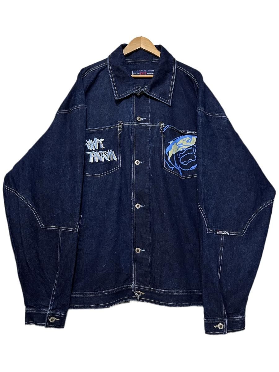 s PHAT FARM Denim Jacket 紺 XXXL ファットファーム デニム