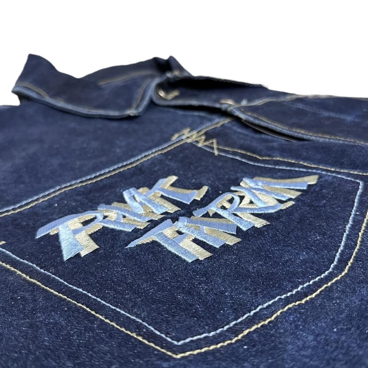 00s PHAT FARM Denim Jacket 紺 XXXL ファットファーム デニム 00s PHAT FARM Denim Jacket 紺 XXXL ファットファーム デニム