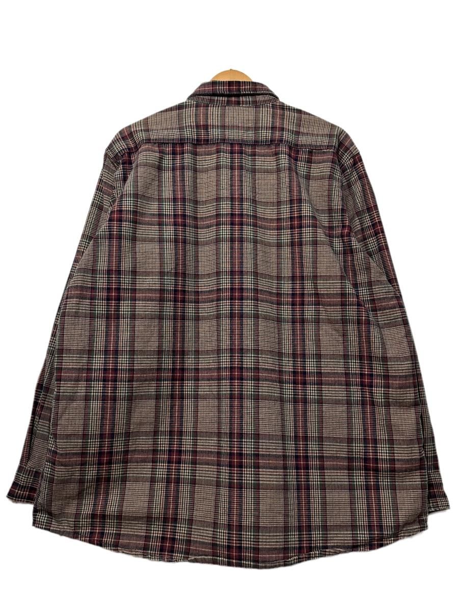 古着ファイブブラザー　FIVE　BROTHER　ネルシャツ　サイズL　茶チェック 90s FIVE BROTHER Check Flannel L/S Shirt エンジ茶緑 XL-TALL