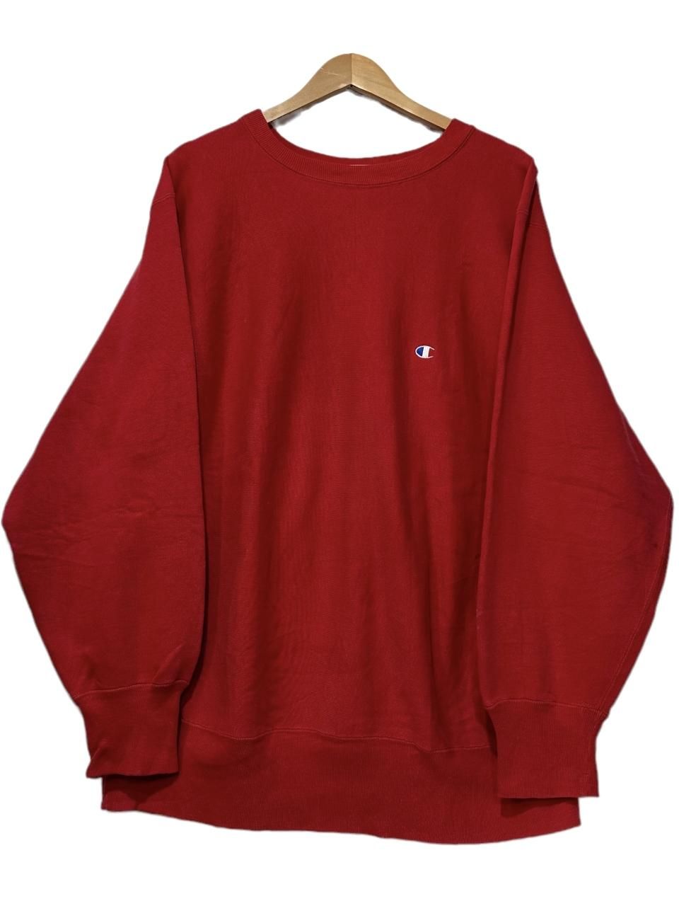 USA製 80s Champion Reverse Weave Sweatshirt 赤 XL チャンピオン リバースウィーブ スウェット R/W  トリコタグ レッド 目玉 目つき 目あり 古着 - NEWJOKE ONLINE STORE