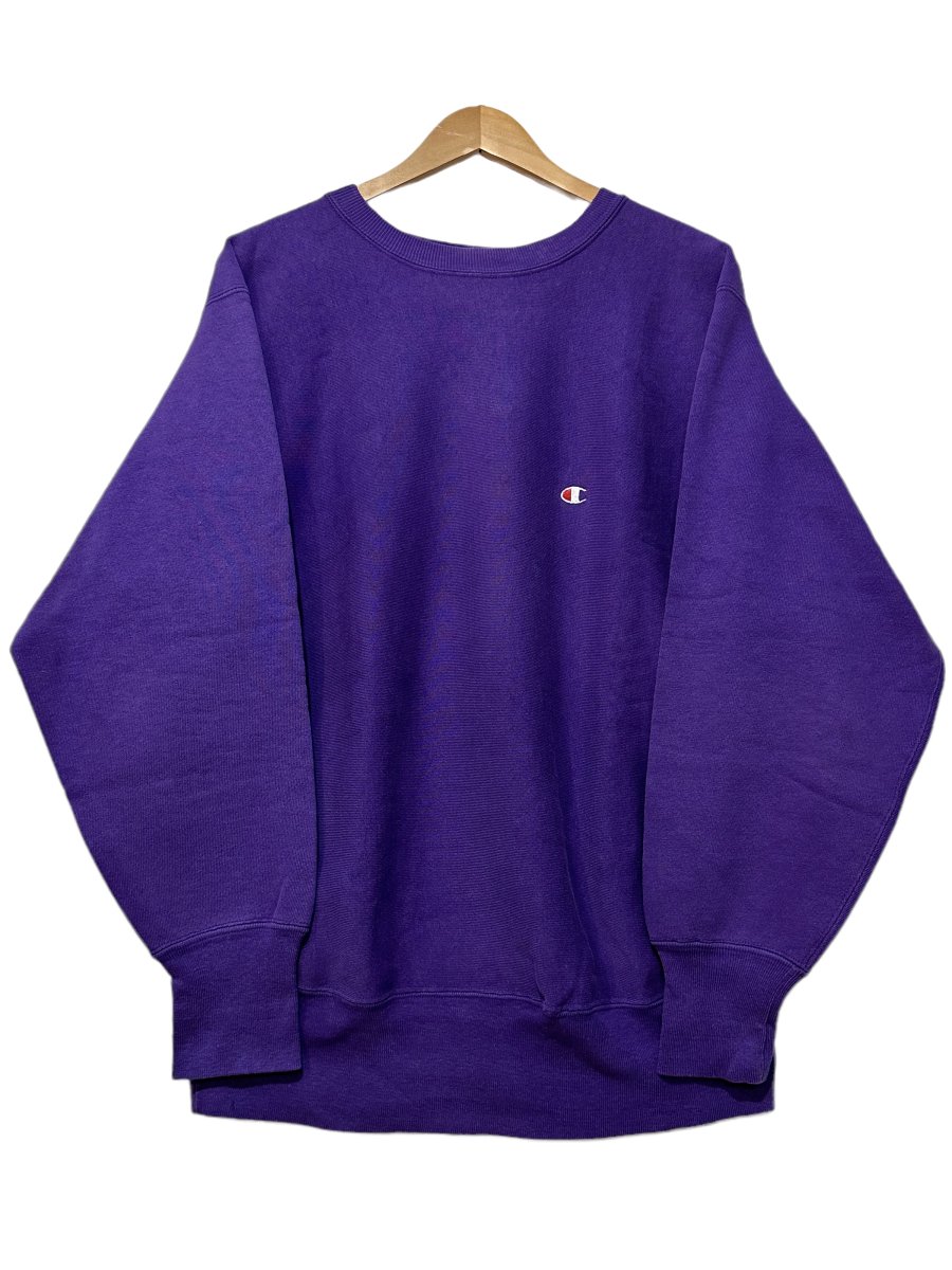 USA製 90s Champion Reverse Weave Sweatshirt 紫 L チャンピオン 