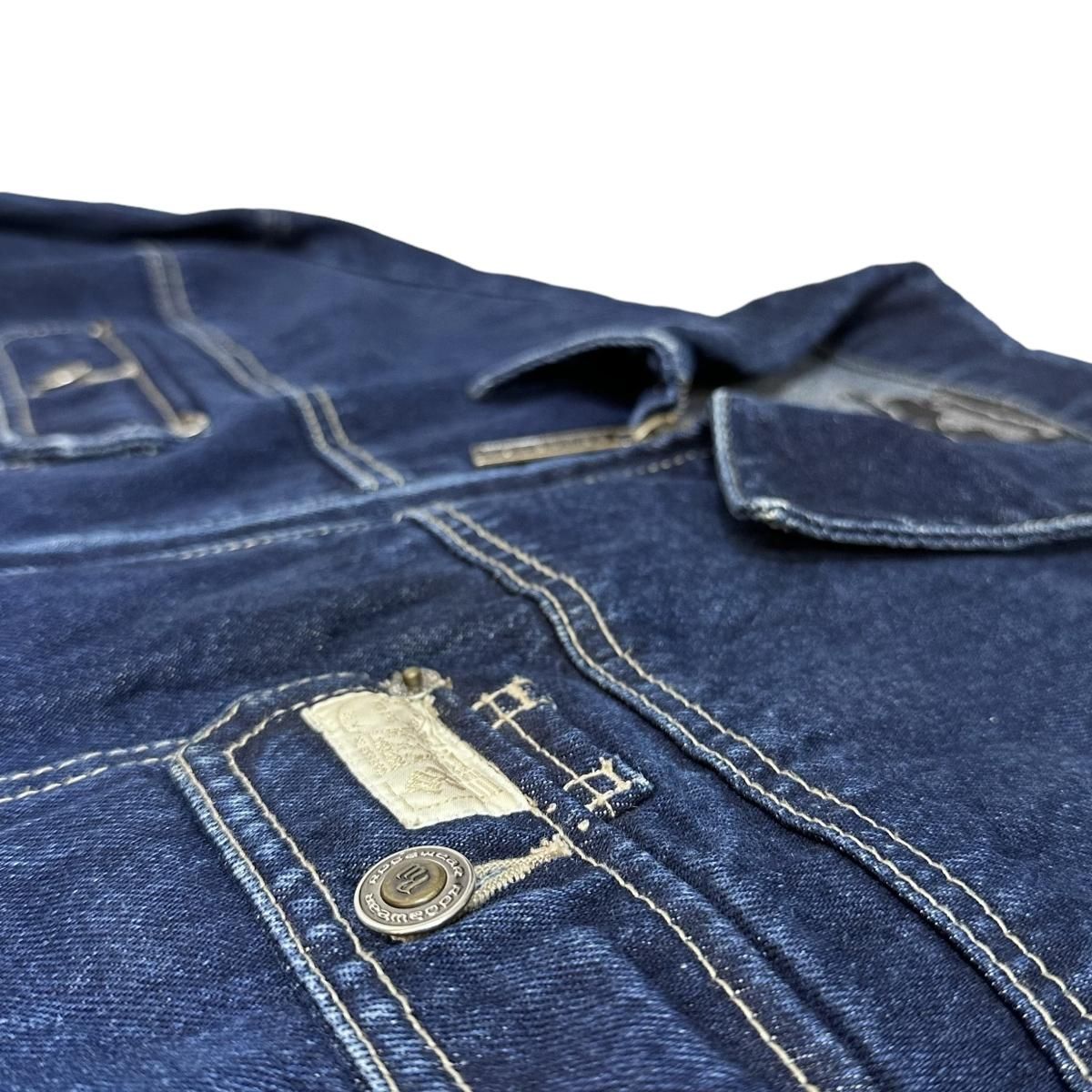 00s ROCA WEAR Zip-Up Denim Jacket 紺 2XL ロカウェア デニム 00s ROCA WEAR Zip-Up Denim Jacket 紺 2XL ロカウェア デニム