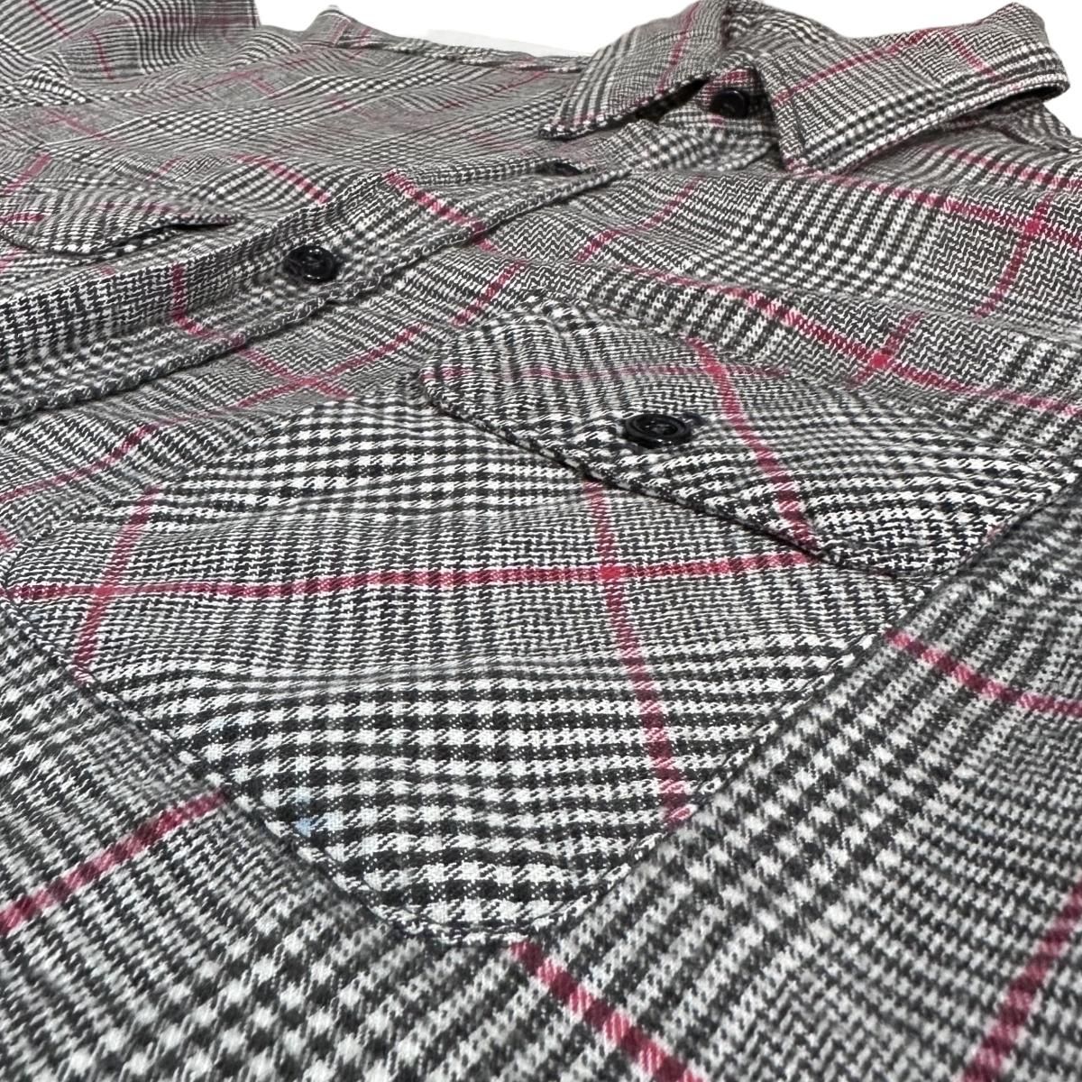 USA製 80s FIVE BROTHER Check Flannel L/S Shirt 黒白赤 M-TALL USA製 80s FIVE BROTHER Check Flannel L/S Shirt 黒白赤 M-TALL