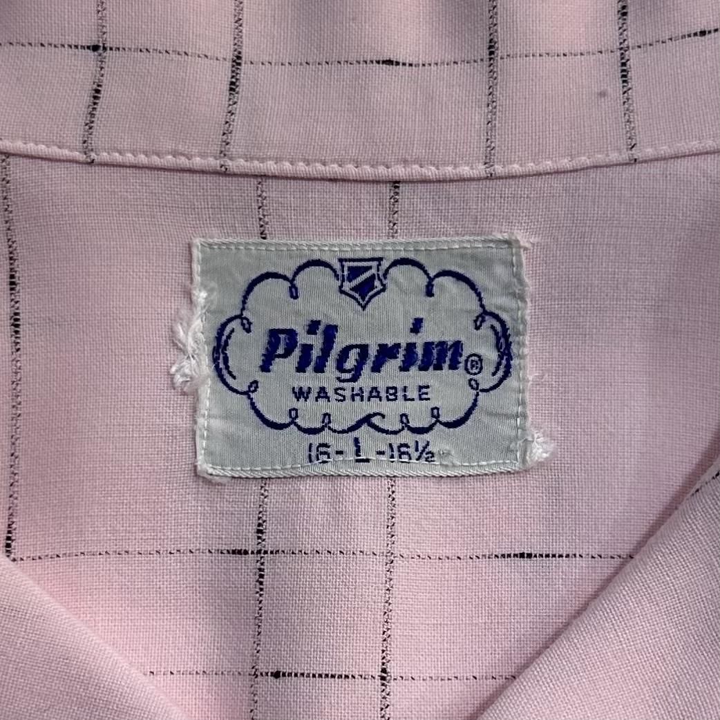 50s PILGRIM Rayon Open Collar L/S Shirt ピンク L ピルグリム 50s PILGRIM Rayon Open Collar L/S Shirt ピンク L ピルグリム