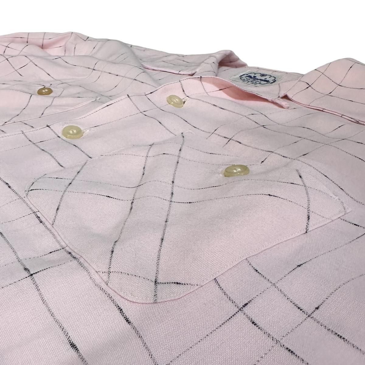 50s PILGRIM Rayon Open Collar L/S Shirt ピンク L ピルグリム 50s PILGRIM Rayon Open Collar L/S Shirt ピンク L ピルグリム