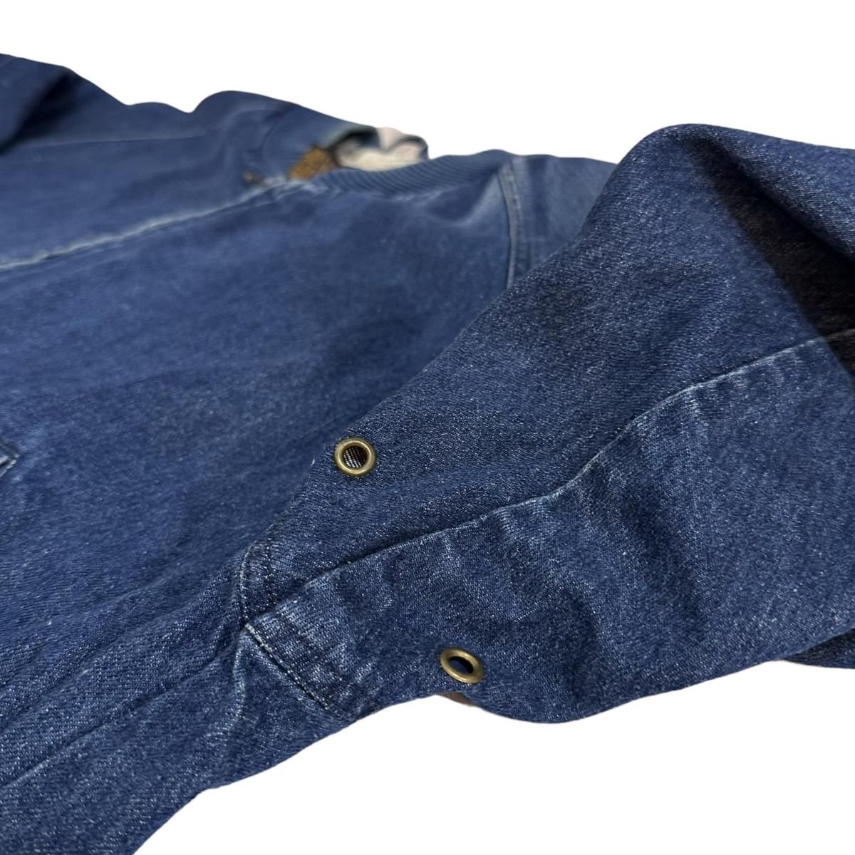 80s Eddie Bauer Denim MA-1 Jacket 紺 XL 黒タグ エディー 80s Eddie Bauer Denim MA-1 Jacket 紺 XL 黒タグ エディー