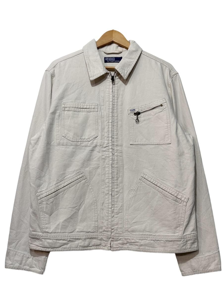 Polo Ralph Lauren 91-B Type Cotton Work Jacket 生成り L ポロラルフローレン 91B タイプ  ワークジャケット ブルゾン コットン 生成り 古着 - NEWJOKE ONLINE STORE