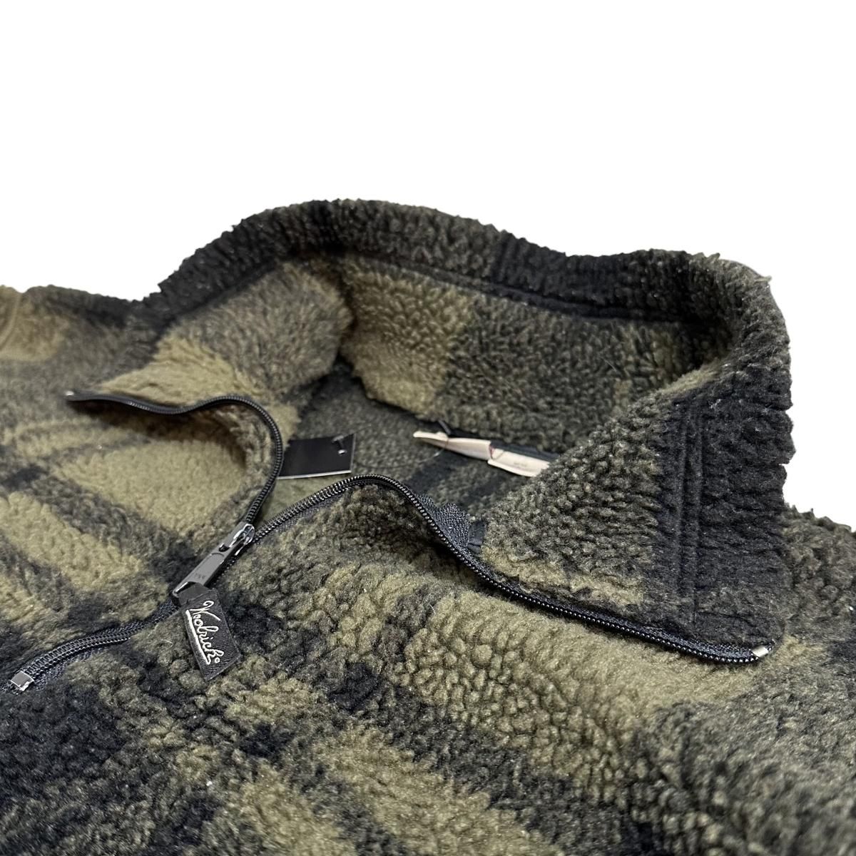USA製 90s WOOLRICH Half-Zip Fleece Jacket 黒茶 XL ウール USA製 90s WOOLRICH Half-Zip Fleece Jacket 黒茶 XL ウール