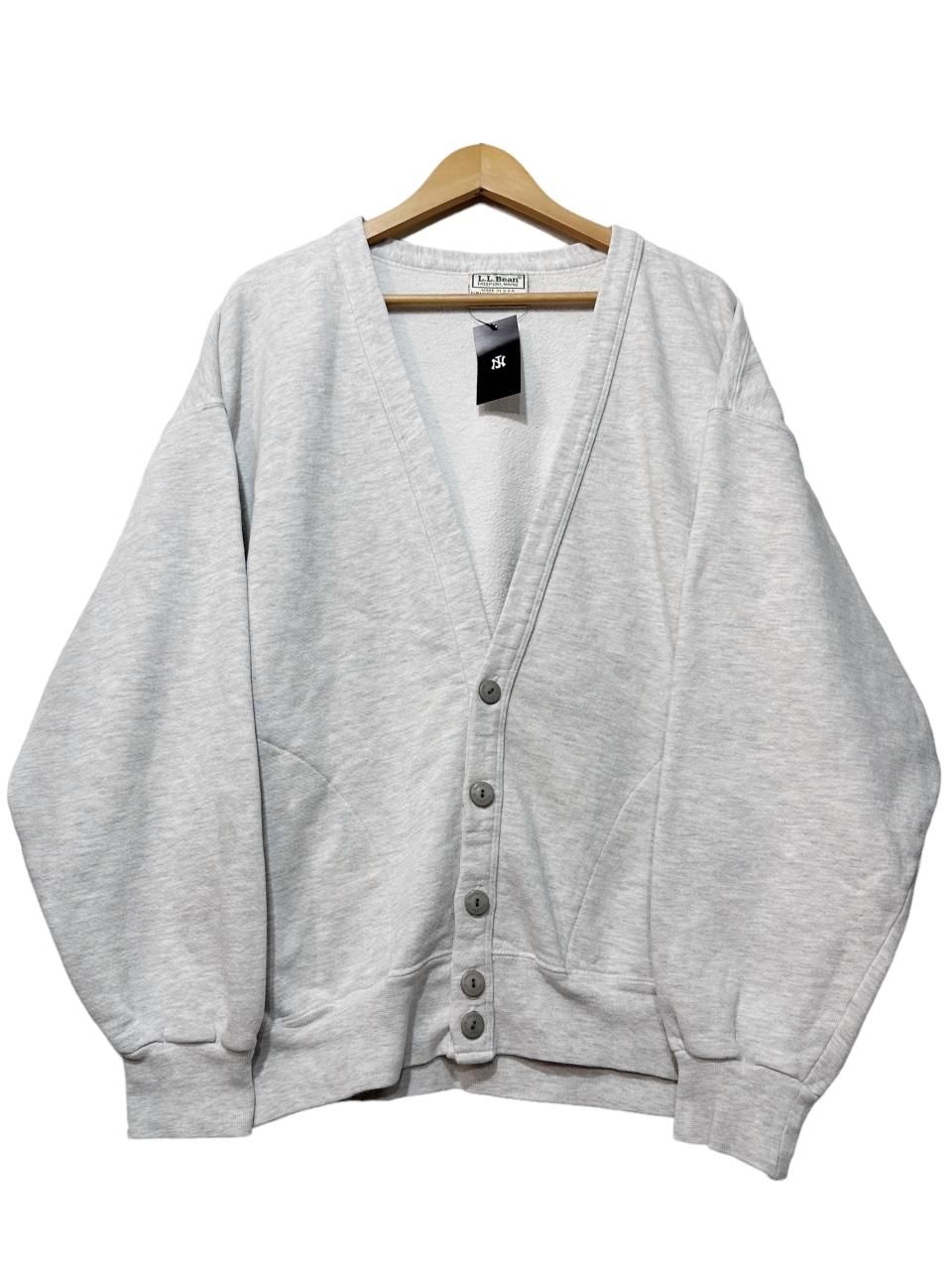 USA製 s L.L.Bean × Russell Athletic Cotton Sweat Cardigan 灰 L