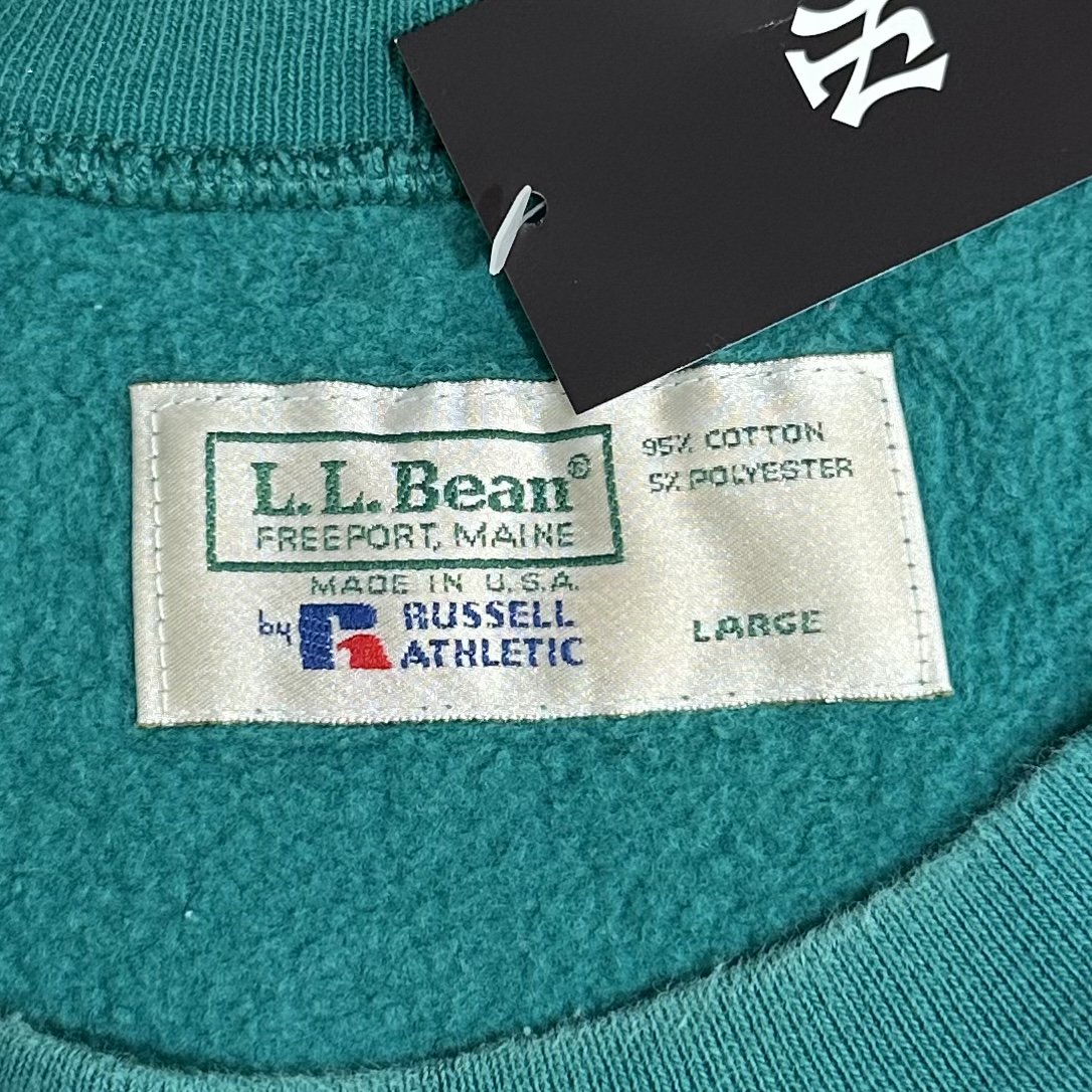 USA製 90s L.L.Bean × Russell Athletic Plain Sweatshirt エメラルド