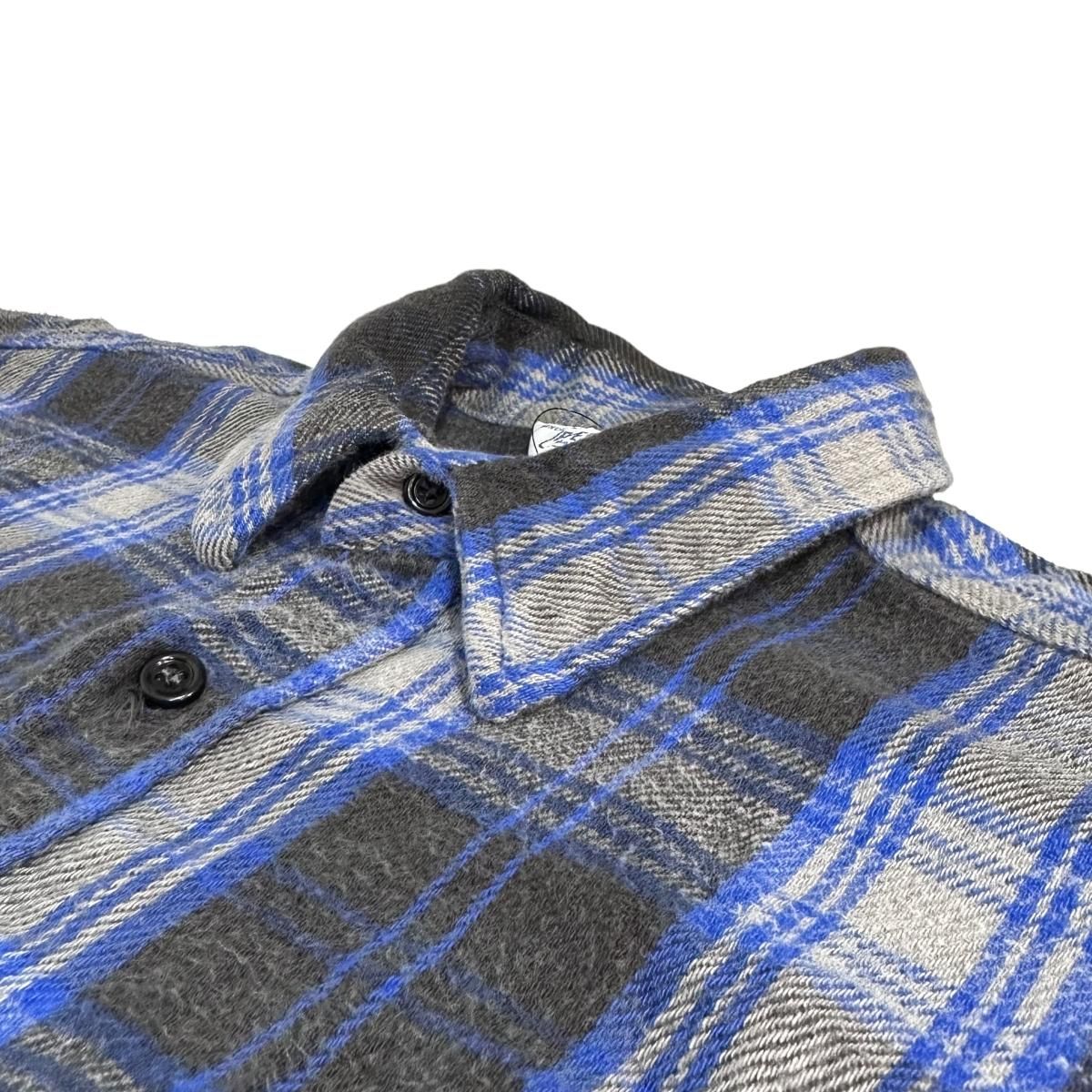 USA製 70s~80s FIVE BROTHER Check Flannel L/S Shirt 青黒灰 XL USA製 70s~80s FIVE BROTHER Check Flannel L/S Shirt 青黒灰 XL