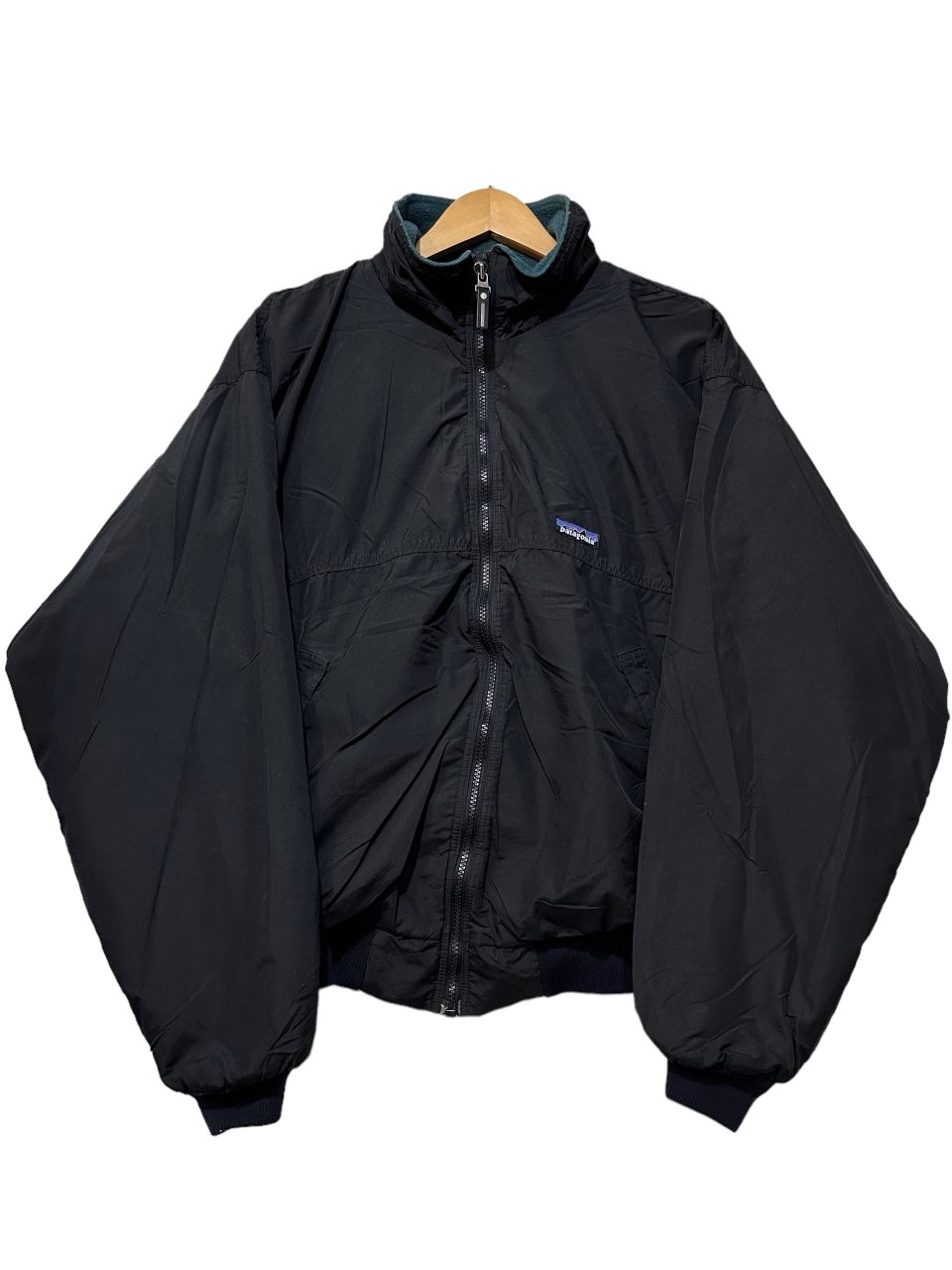 USA製 90s patagonia Shelled Synchilla Jacket 黒緑 L パタゴニア 