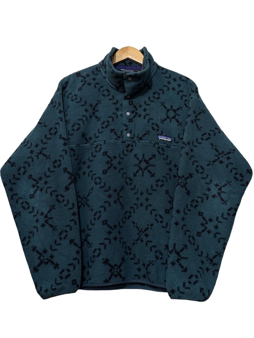 USA製 94年 patagonia Printed Light Weight Synchila Snap T USA製 94年 patagonia Printed Light Weight Synchila Snap T