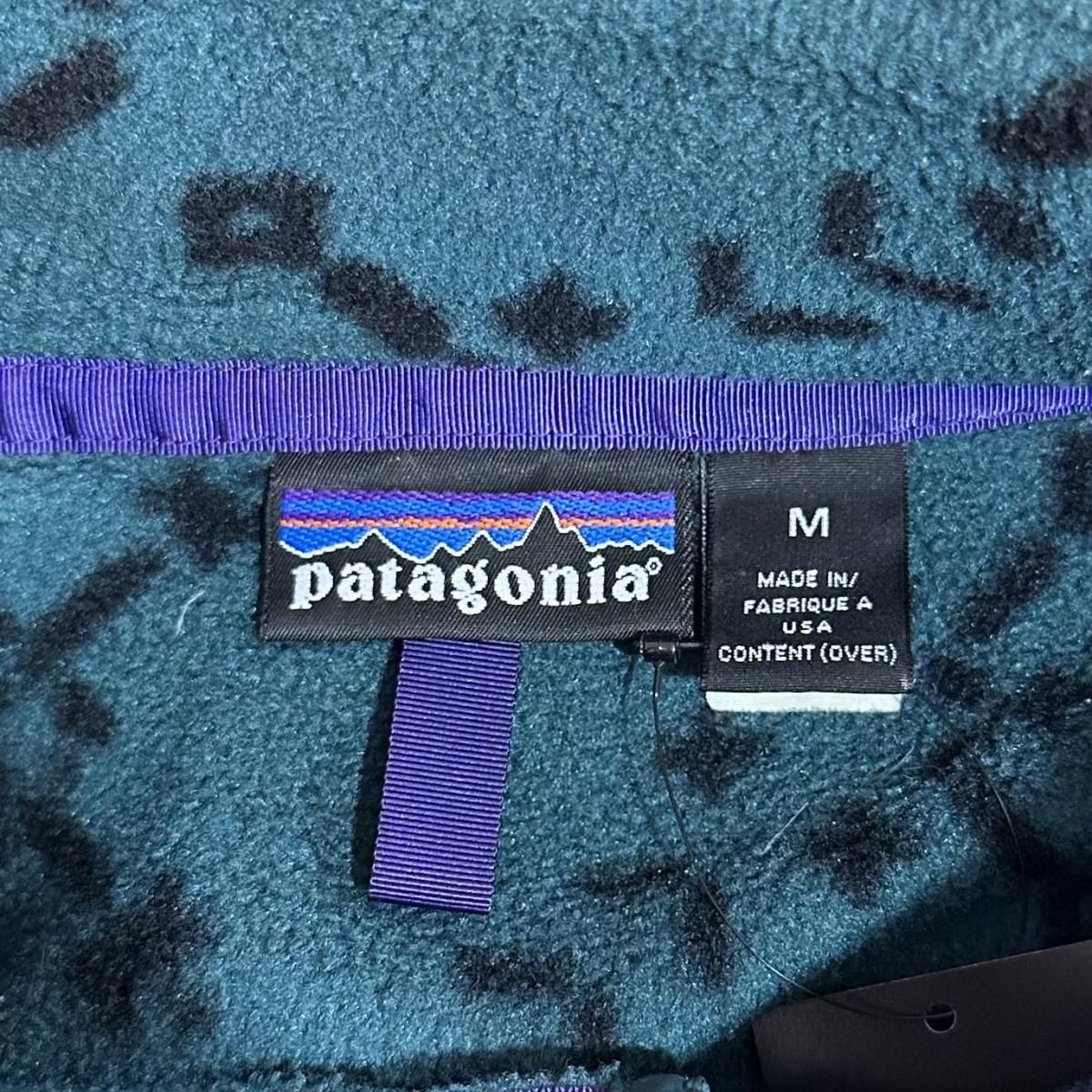 USA製 94年 patagonia Printed Light Weight Synchila Snap T USA製 94年 patagonia Printed Light Weight Synchila Snap T