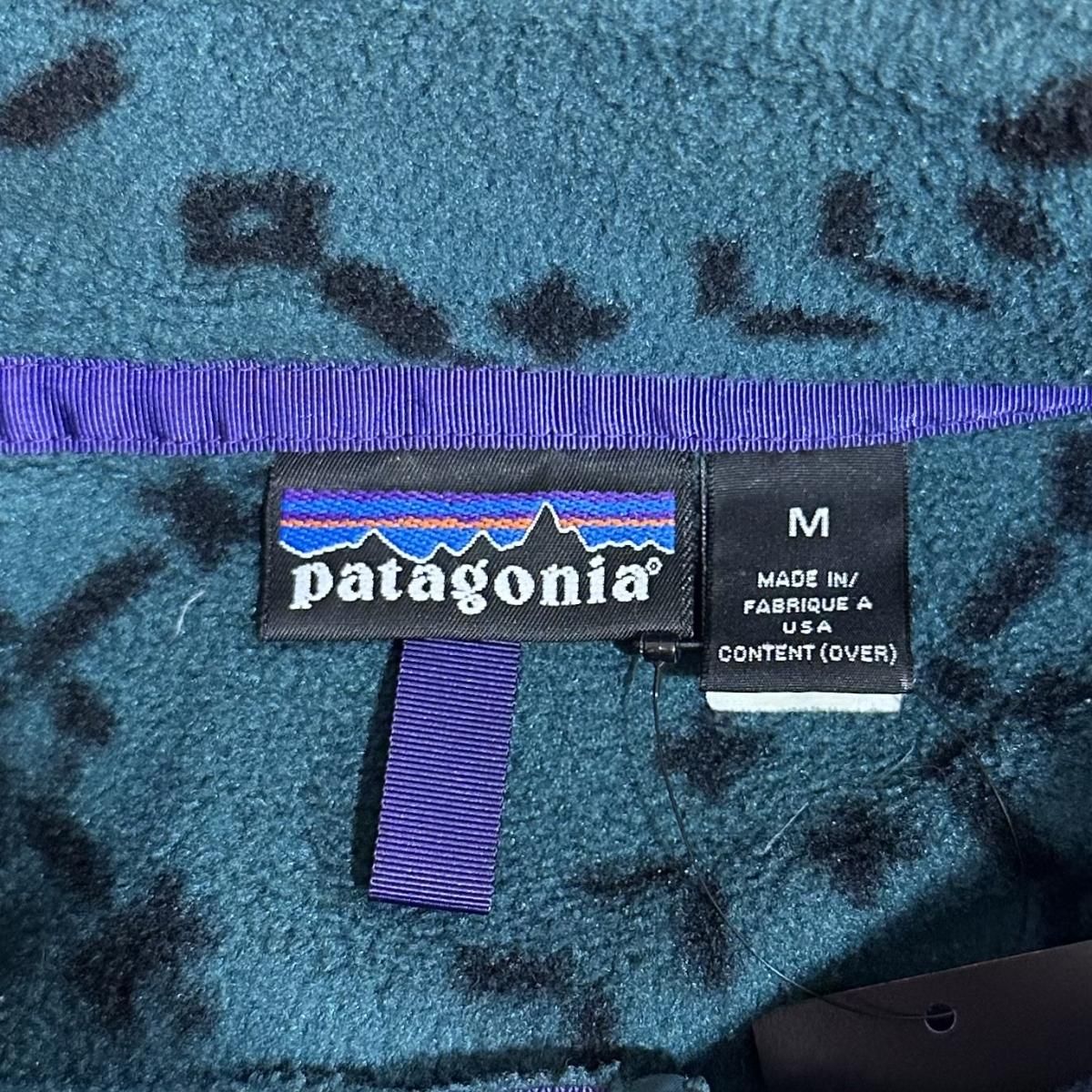 USA製 94年 patagonia Printed Light Weight Synchila Snap T 