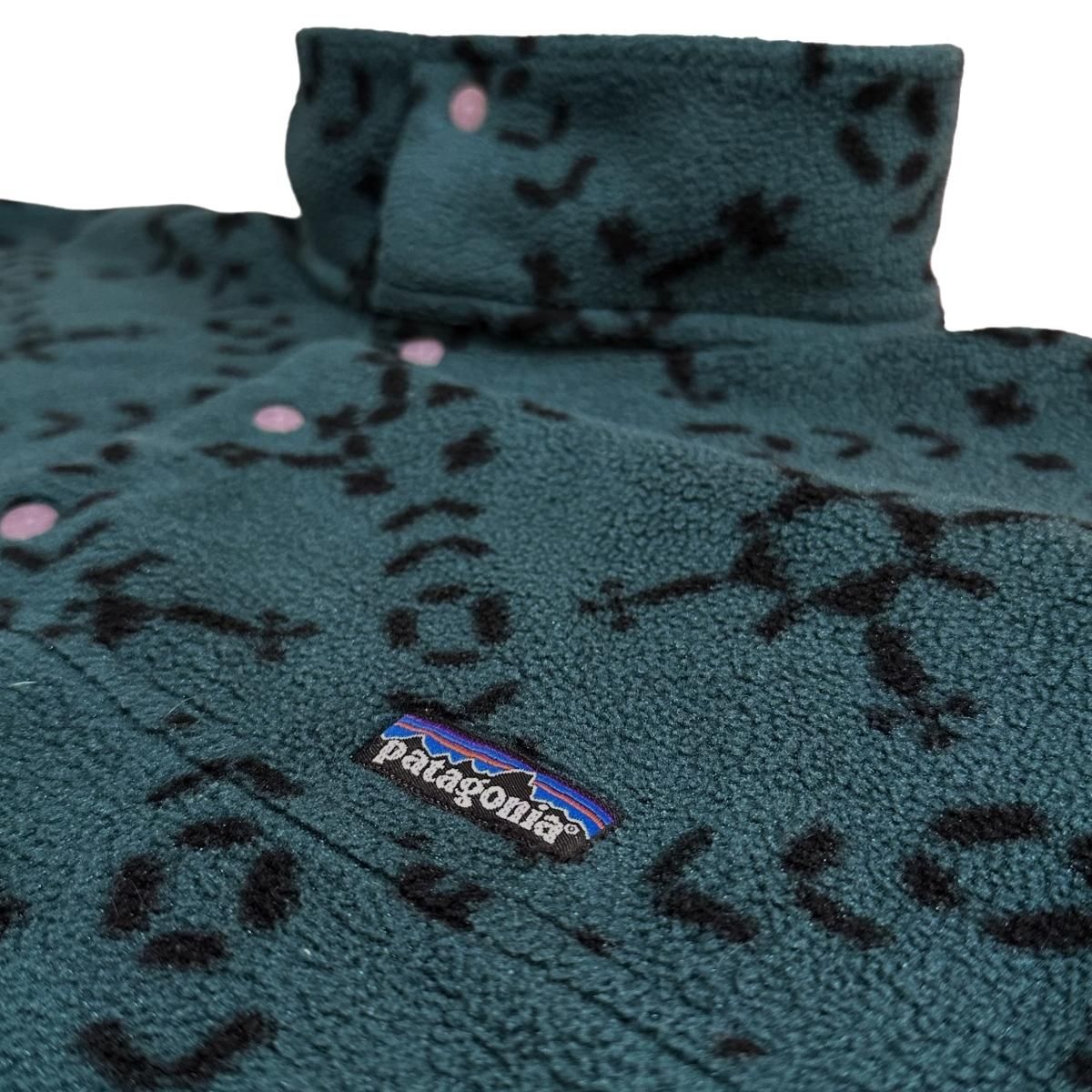 USA製 94年 patagonia Printed Light Weight Synchila Snap T USA製 94年 patagonia Printed Light Weight Synchila Snap T