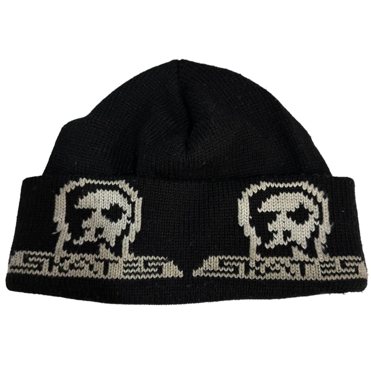 カナダ製 00s SKULL SKATES Logo Knit Cap 黒 スカルスケーツ ニット 