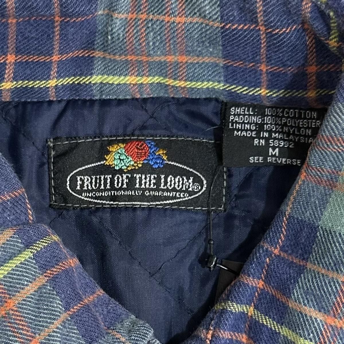 Fruit of The Loom Quilting Lined Flannel L/S Shirt 紺緑 Fruit of The Loom Quilting Lined Flannel L/S Shirt 紺緑