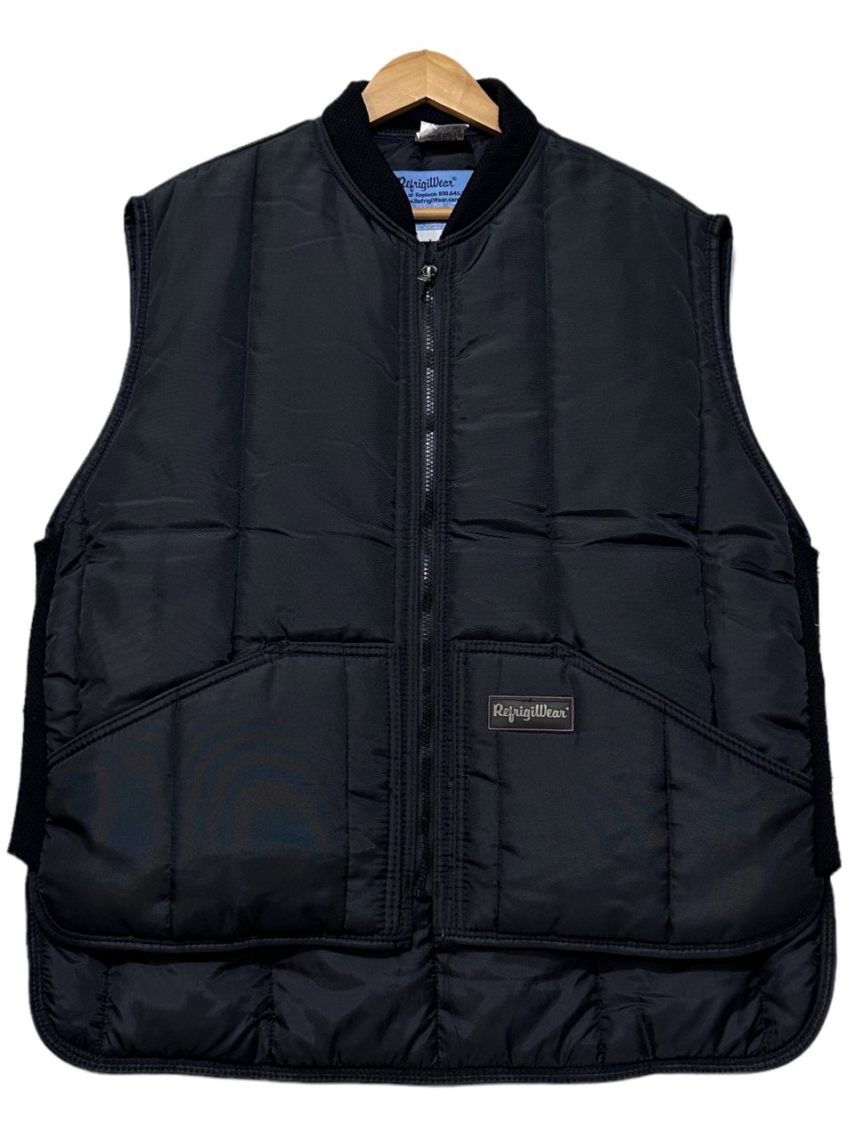 USA製 Refrigi Wear Nylon Padding Vest 黒 XL リフリッジウェア 