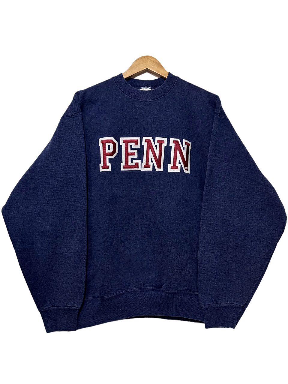 USA製 90s University of Pennsylvania Logo Sweatshirt 紺 L ペンシルベニア大学 スウェット  カレッジ ロゴ Fruit of The Loom 古着 - NEWJOKE ONLINE STORE