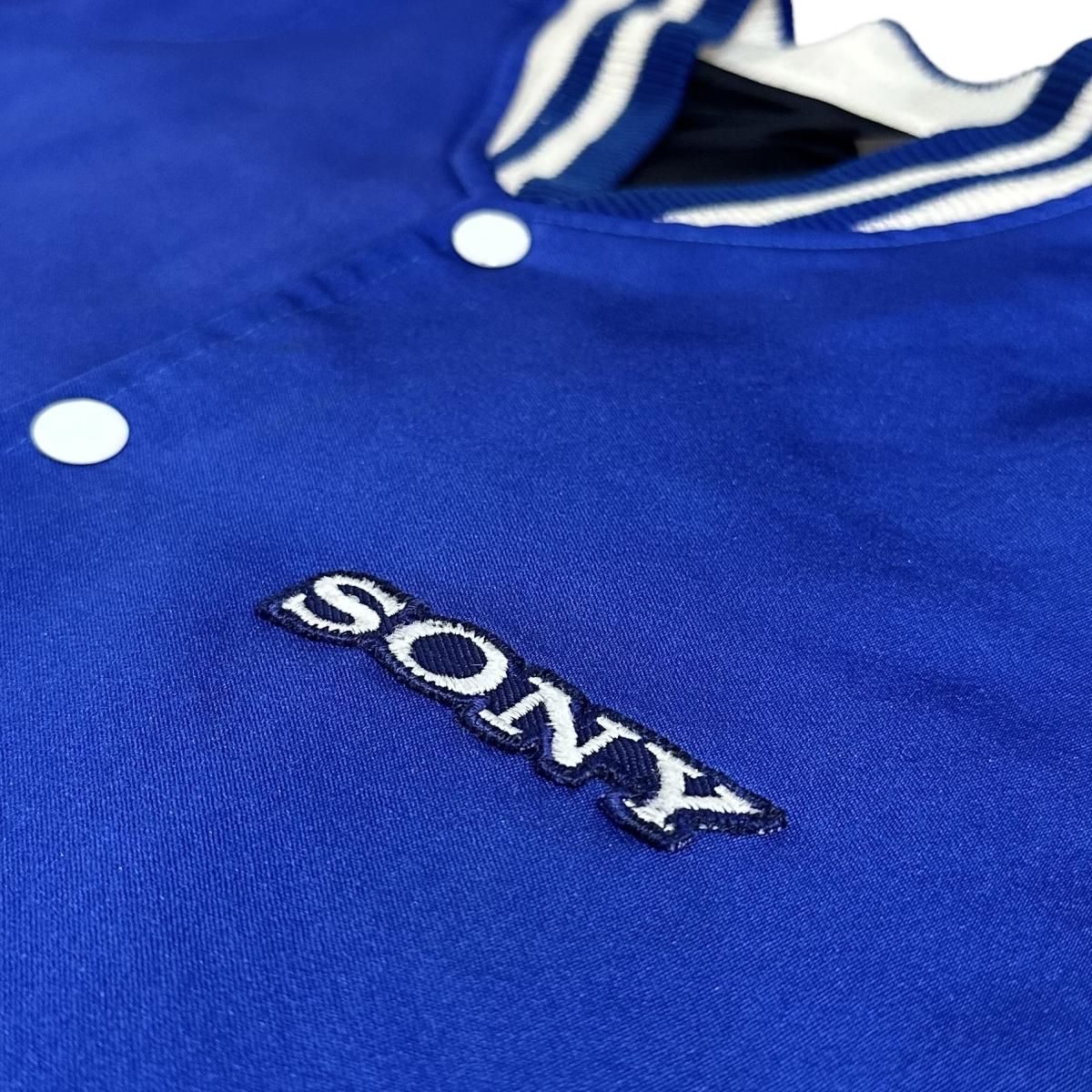 90s SONY Jersey Varsity Jacket 青 XL ソニー バーシティ 90s SONY Jersey Varsity Jacket 青 XL ソニー バーシティ