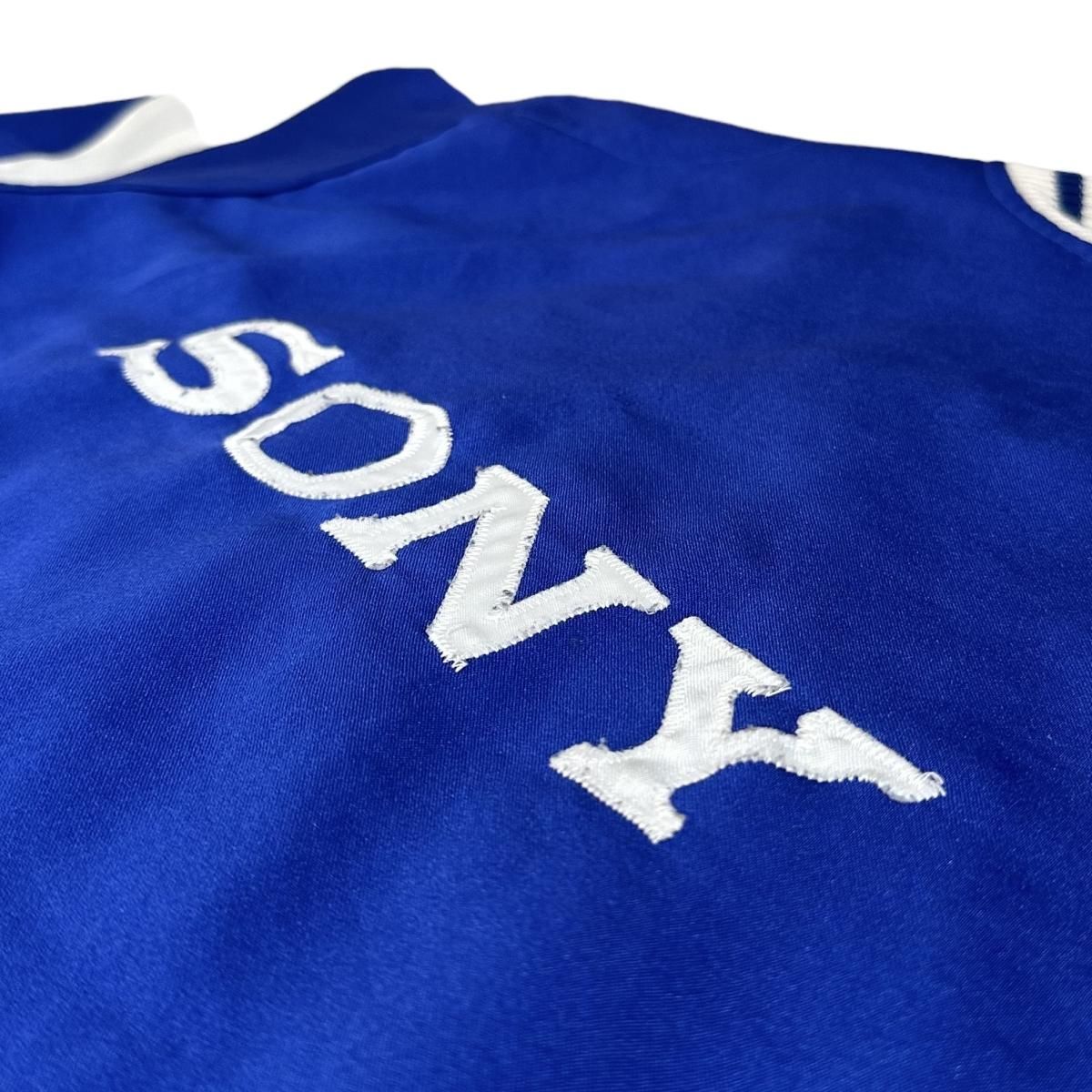90s SONY Jersey Varsity Jacket 青 XL ソニー バーシティ