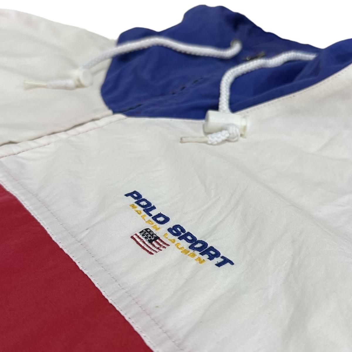 90s POLO SPORT Zip Up Cotton Jacket トリコ L ポロスポーツ