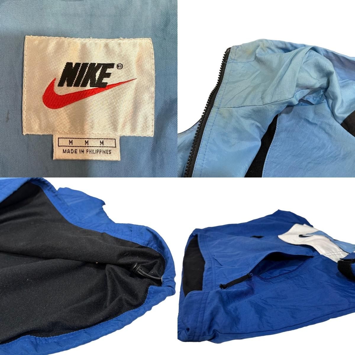 97年製 NIKE Nylon Anorak Parka 青白 M 90s ナイキ アノラック 97年製 NIKE Nylon Anorak Parka 青白 M 90s ナイキ アノラック