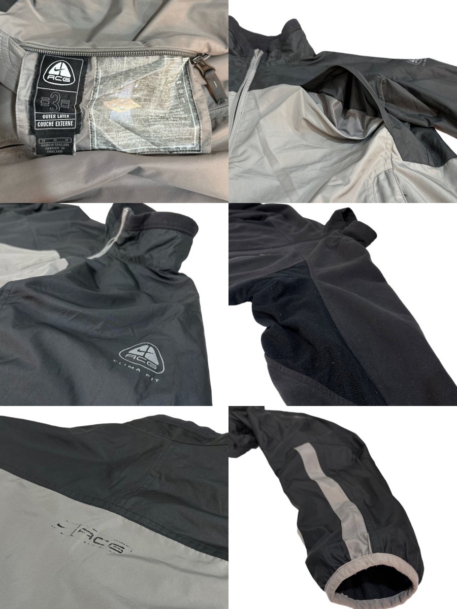 年製 NIKE ACG Nylon × Fleece Reversible Jacket 黒灰 M s ナイキ エーシージー リバーシブル  ジャケット ナイロン フリース 古着   NEWJOKE ONLINE STORE