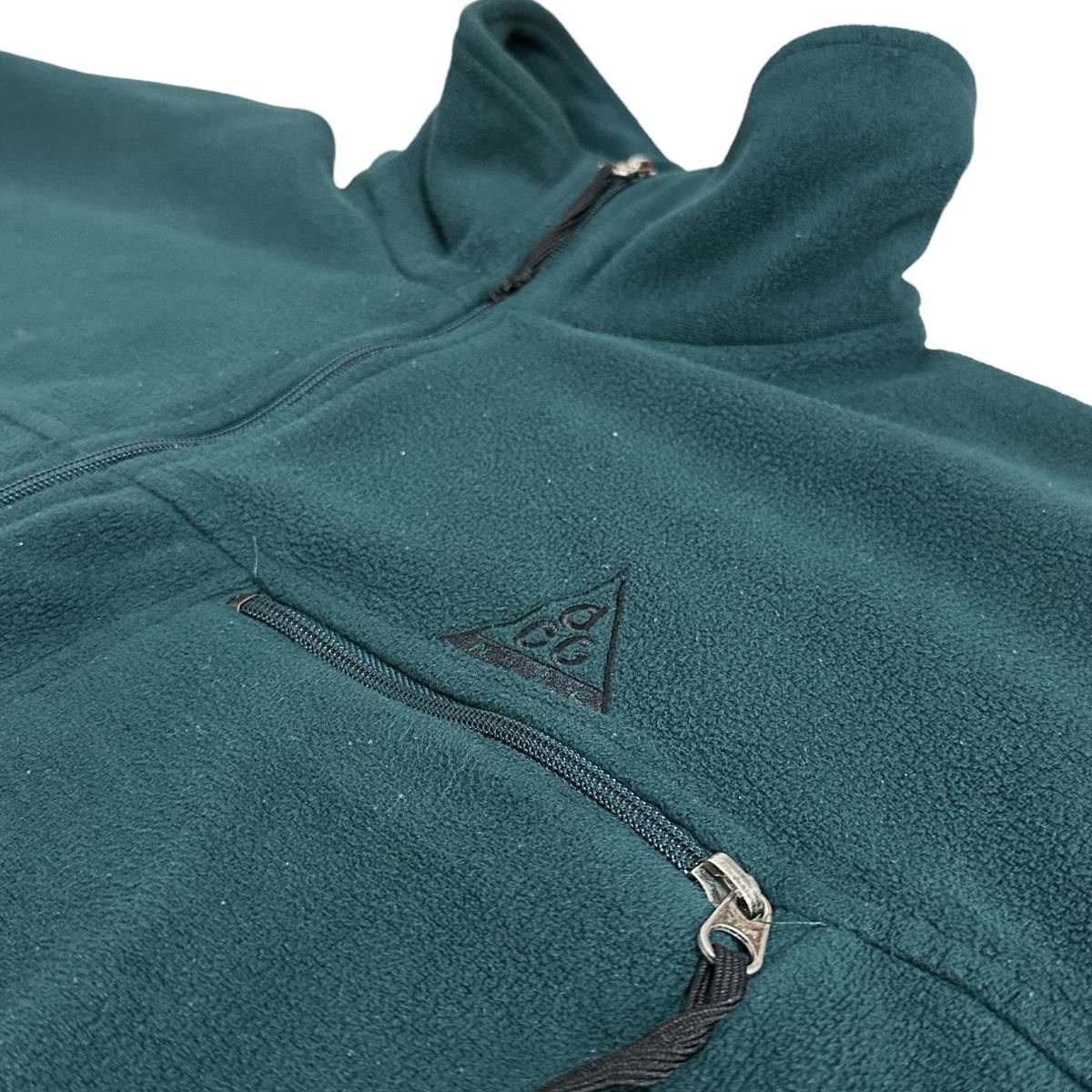 95年製 NIKE ACG Half-Zip Fleece Jacket 深緑 M 90s ナイキ 95年製 NIKE ACG Half-Zip Fleece Jacket 深緑 M 90s ナイキ