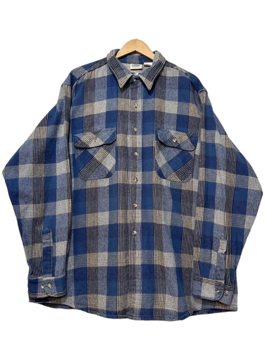 90s FIVE BROTHER Check Flannel L/S Shirt 青 2XL ファイブ 90s FIVE BROTHER Check Flannel L/S Shirt 青 2XL ファイブ