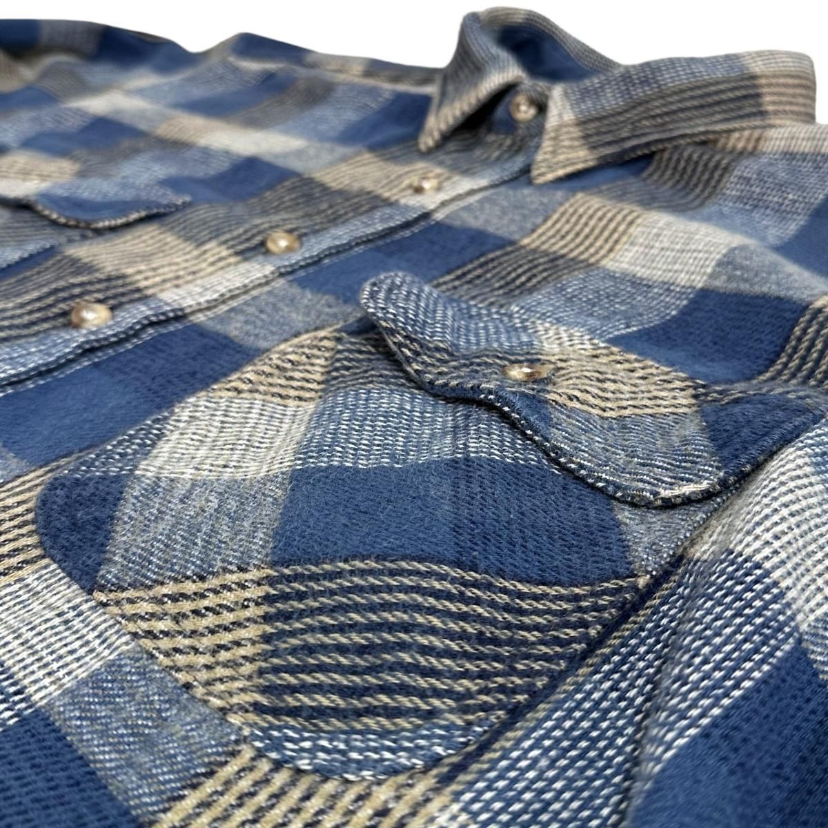 90s FIVE BROTHER Check Flannel L/S Shirt 青 2XL ファイブ 90s FIVE BROTHER Check Flannel L/S Shirt 青 2XL ファイブ