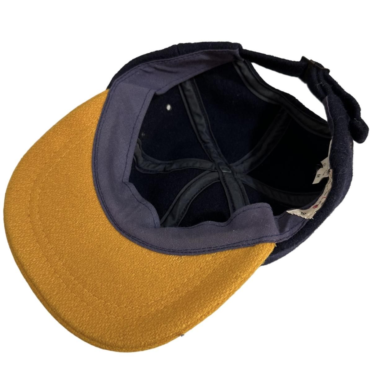 USA製 90s J.CREW 2 Tone Wool 6 Panel Cap 紺黄 ジェイクルー USA製 90s J.CREW 2 Tone Wool 6 Panel Cap 紺黄 ジェイクルー