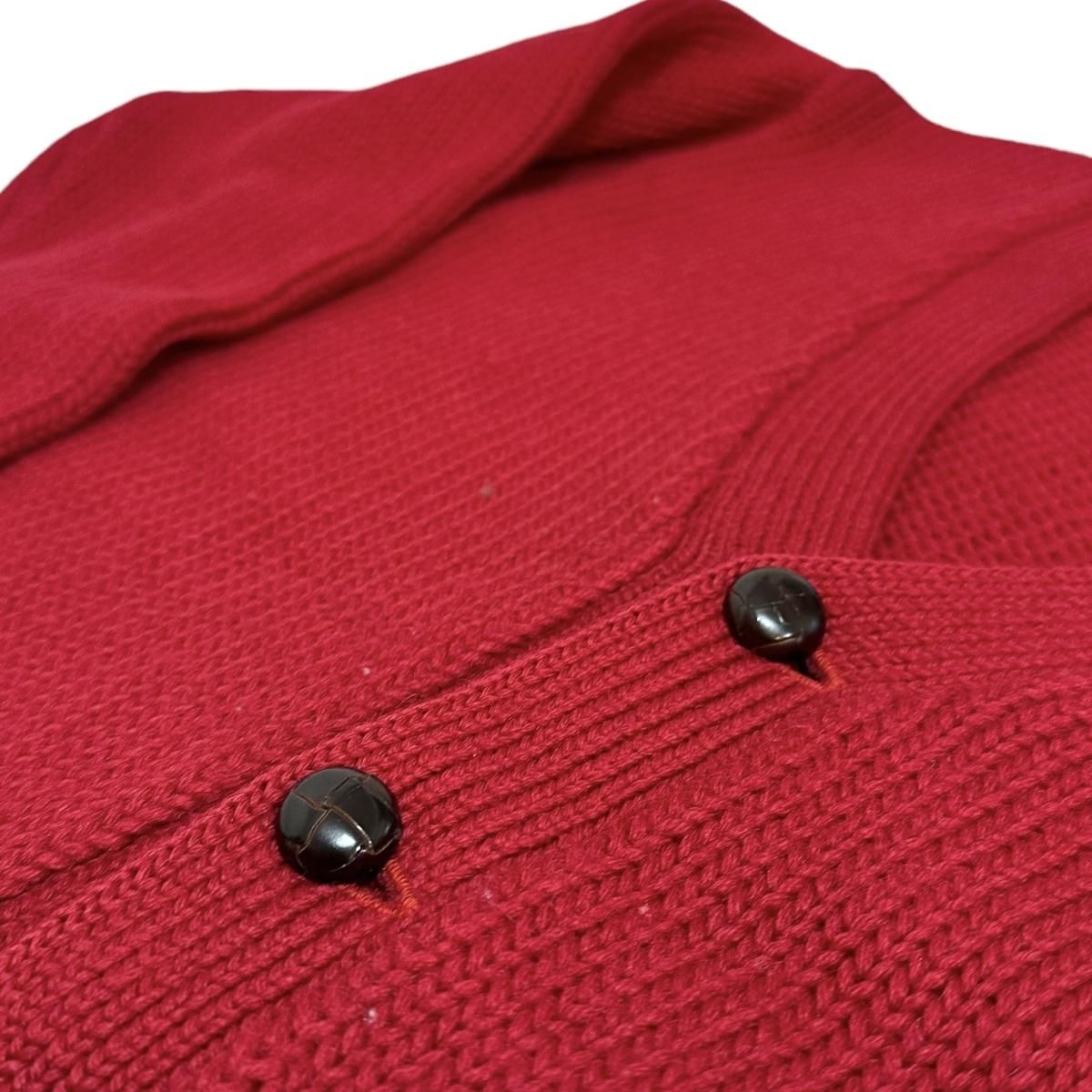90s Polo Ralph Lauren Wool Knit Cardigan 赤 M ポロラルフ 90s Polo Ralph Lauren Wool Knit Cardigan 赤 M ポロラルフ