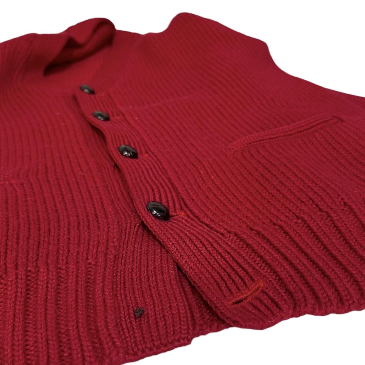90s Polo Ralph Lauren Wool Knit Cardigan 赤 M ポロラルフ 90s Polo Ralph Lauren Wool Knit Cardigan 赤 M ポロラルフ