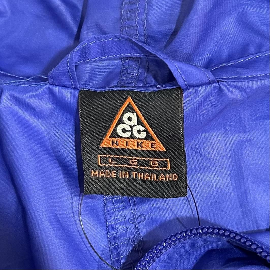96年製 NIKE ACG Logo Nylon Anorak Parka 青灰 L 90s ナイキ 96年製 NIKE ACG Logo Nylon Anorak Parka 青灰 L 90s ナイキ