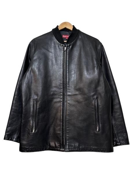 4枚目は実品の写真です00s leather drizzler jacket